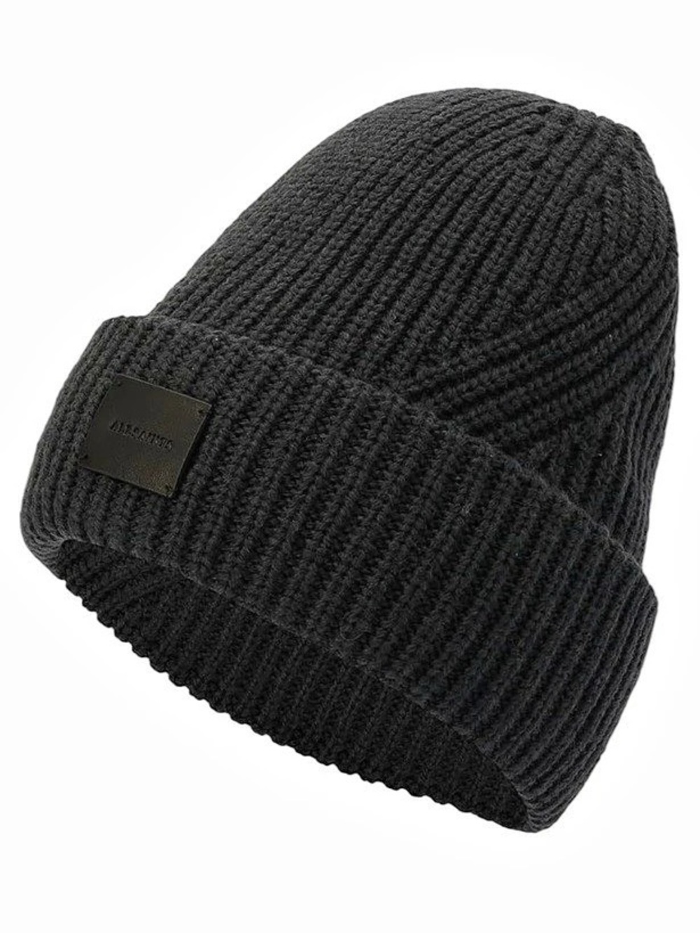 AllSaints Traveling Rib Beanie Black